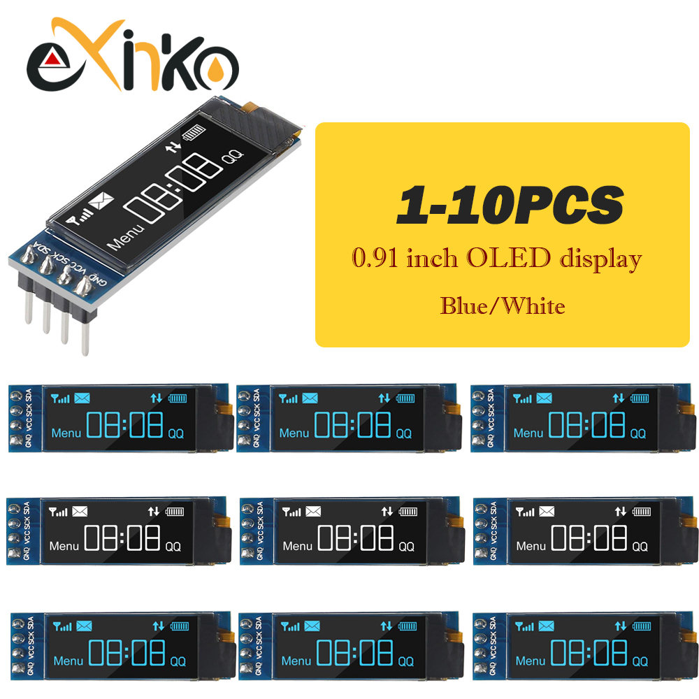 I2C Lcd Display - 1-10pcs 0.91 인치 OLED 디스플레이 모듈