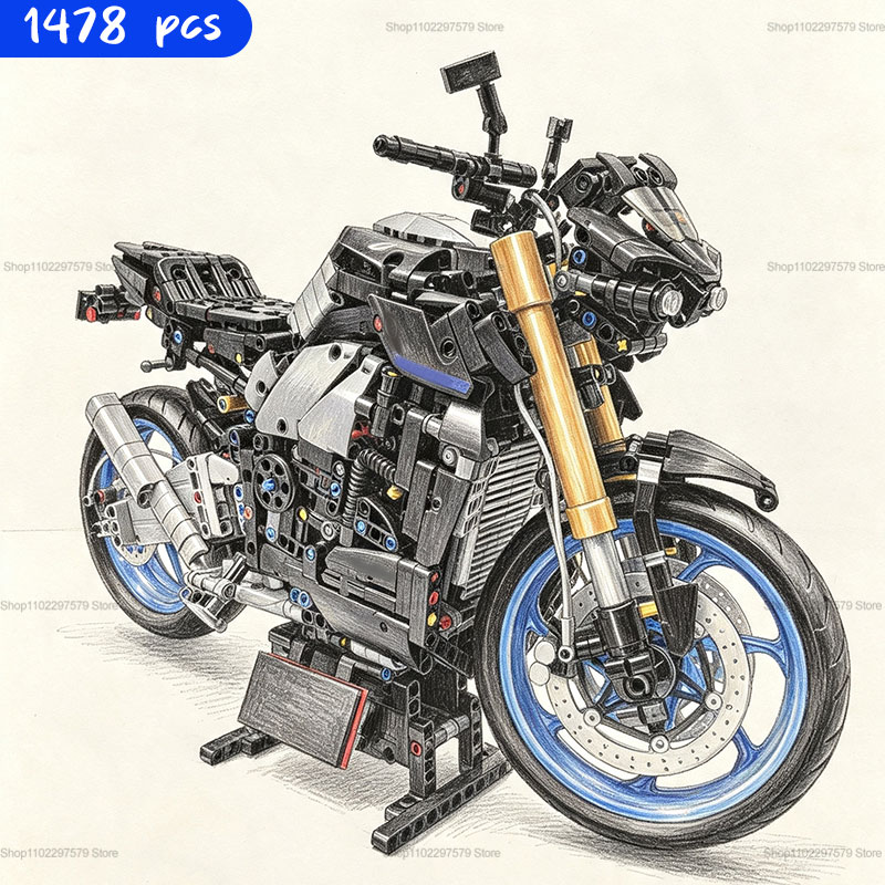 Diy Lego Electronics - 1400개 이상의 부품으로 구성된 레이싱 오토바이