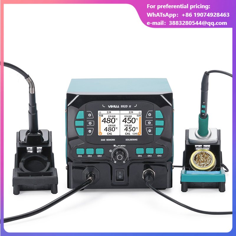 Hot Air Rework Station - YIHUA 992D-II 납땜 스테이션, 정밀 현미경