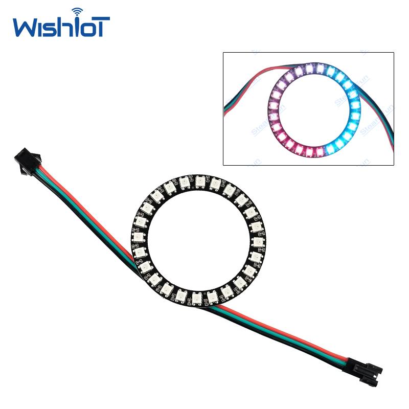 Diy Electronics Address - 스마트 WS2812B 24LED 링 라이트, DC5V,