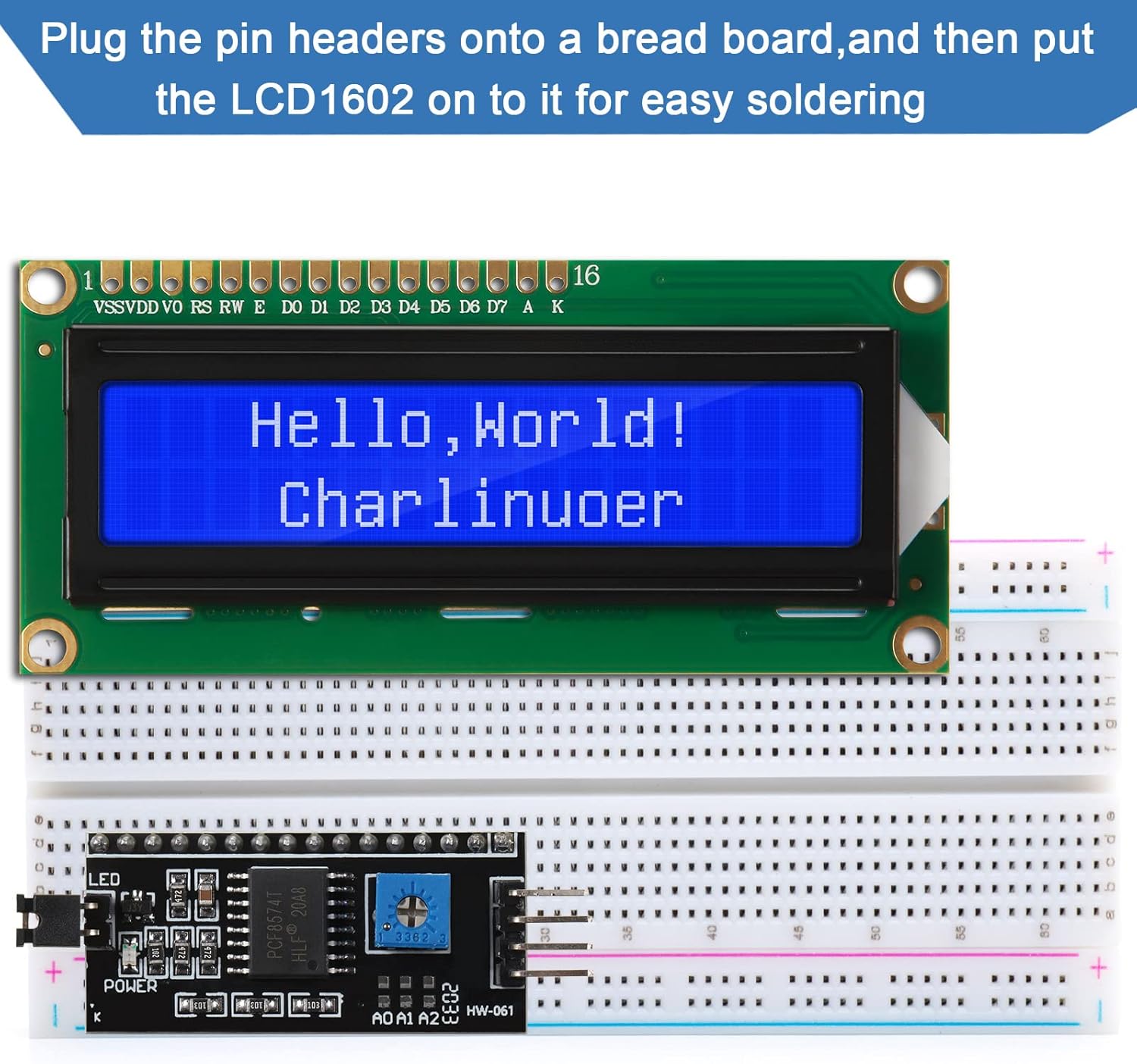 I2C Lcd Display - 1세트 1602 LCD 20*4 블루 스크린