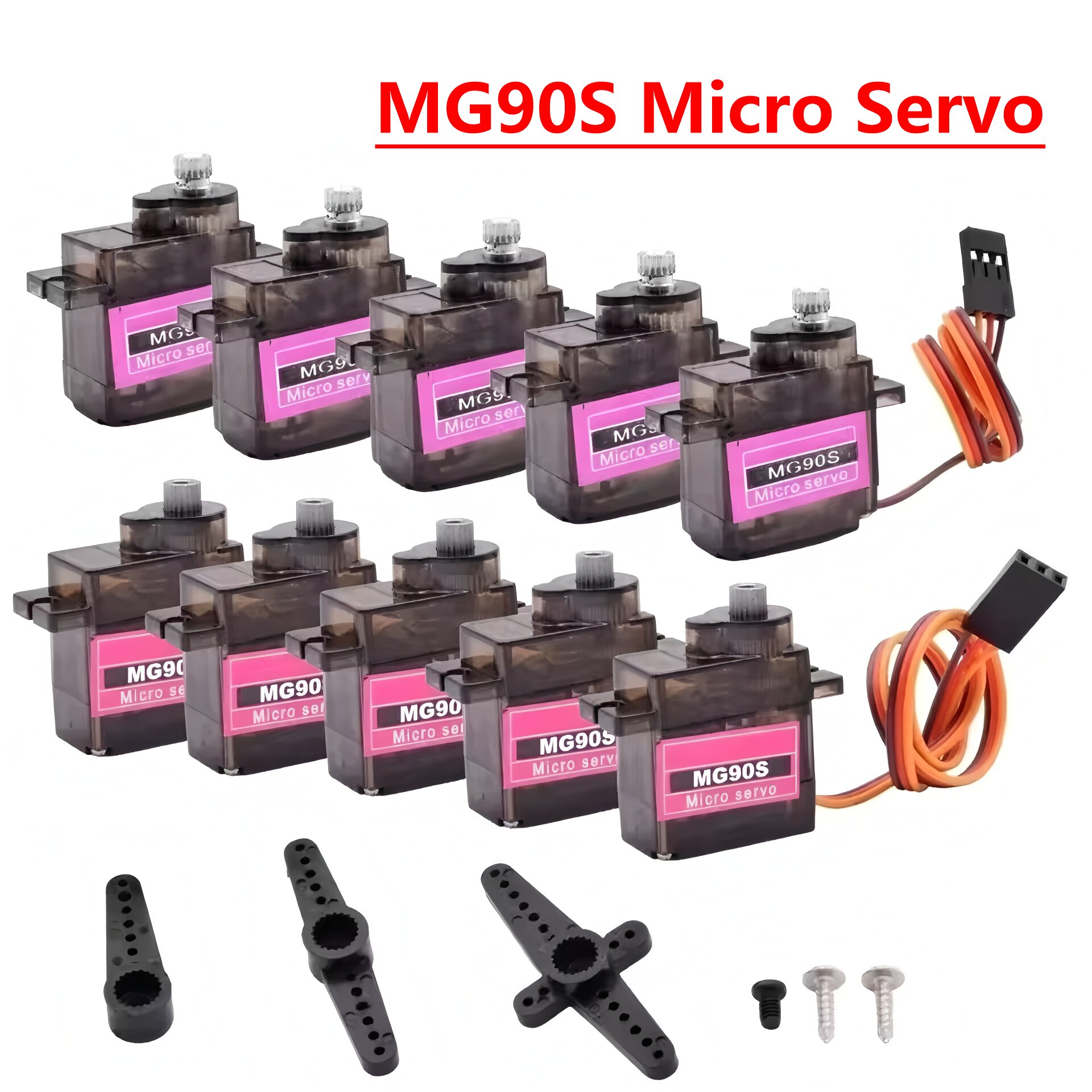 Servo Motor Sg90 - 4/5/10/20pcs MG90S 마이크로 서보 모터 메탈