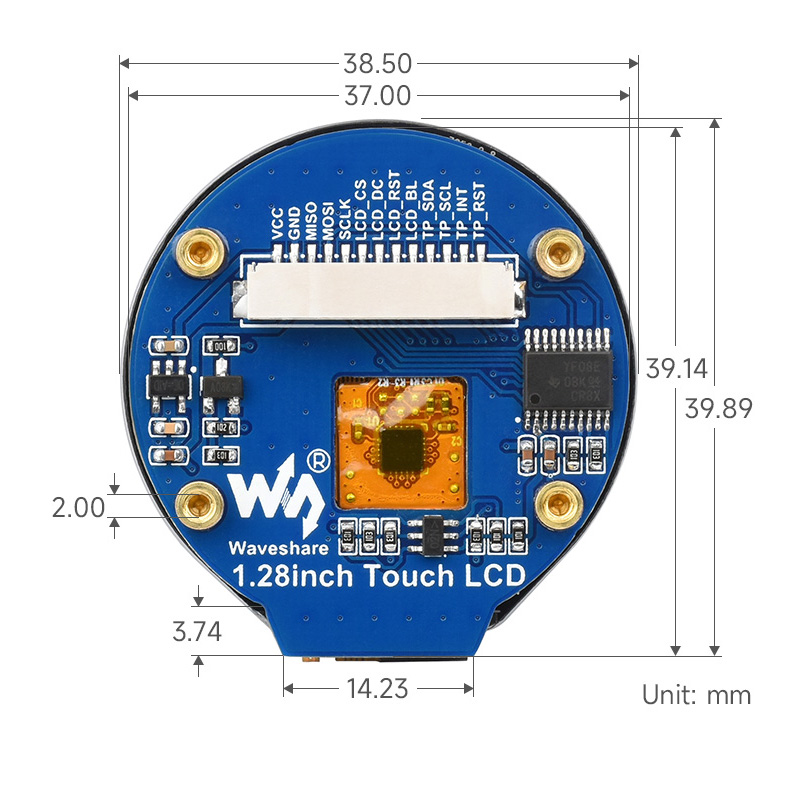1.28인치 터치 LCD 디스플레이 모듈 GC9A01  - I2C Lcd Display 리뷰 및 가격