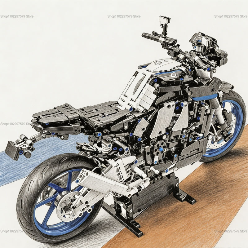 1400개 이상의 부품으로 구성된 레이싱 오토바이 조립 - Diy Lego Electronics 리뷰 및 가격