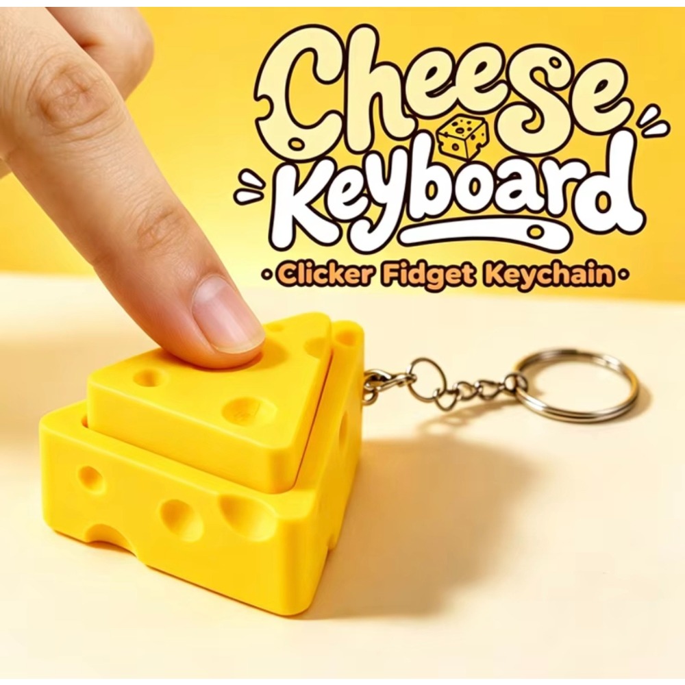 새로운 치즈 모양 피젯 키체인 장난감, 기계식 푸시 버 - Push Button Tactile 리뷰 및 가격