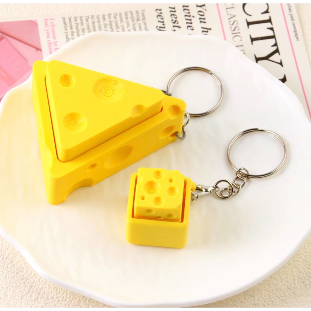 새로운 치즈 모양 피젯 키체인 장난감, 기계식 푸시 버 - Push Button Tactile 리뷰 및 가격
