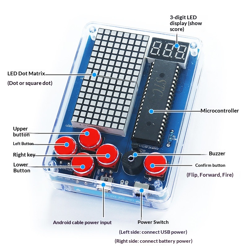 픽셀 게임기 제작 키트, 51개의 단일 칩 테트리스 부 - Diy Electronics For Beginners 리뷰 및 가격