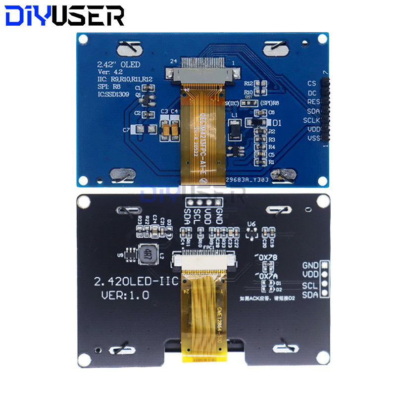 DIYUSER 2.4인치 2.42인치 128x64 OL - I2C Lcd Display 리뷰 및 가격