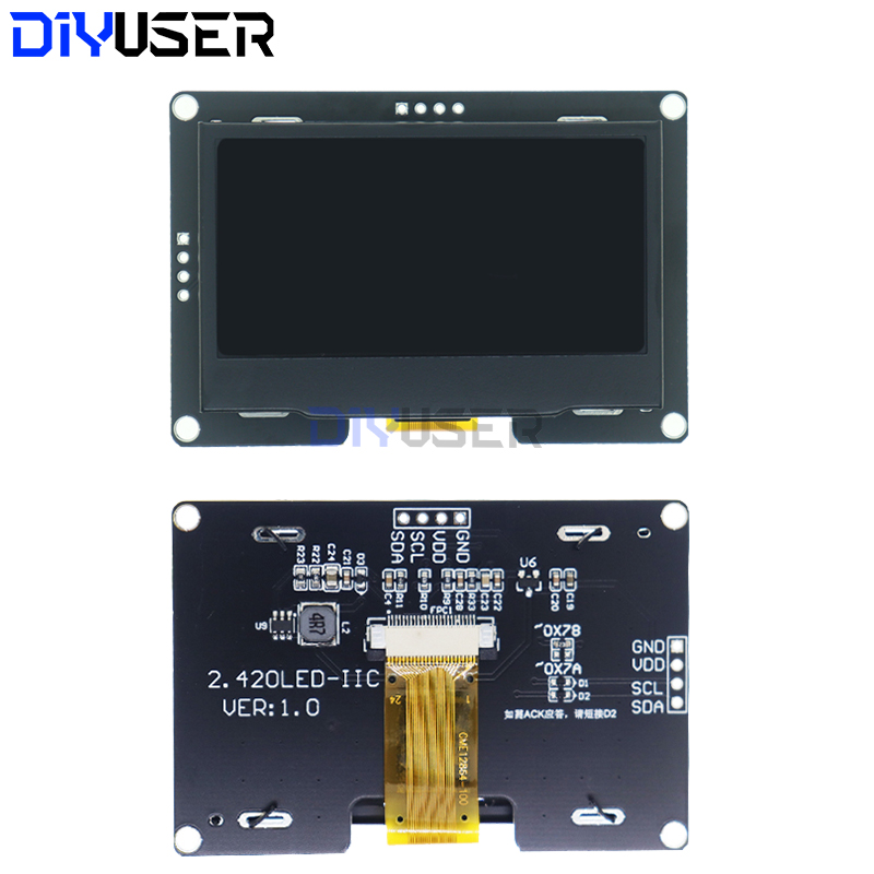 DIYUSER 2.4인치 2.42인치 128x64 OL - I2C Lcd Display 리뷰 및 가격