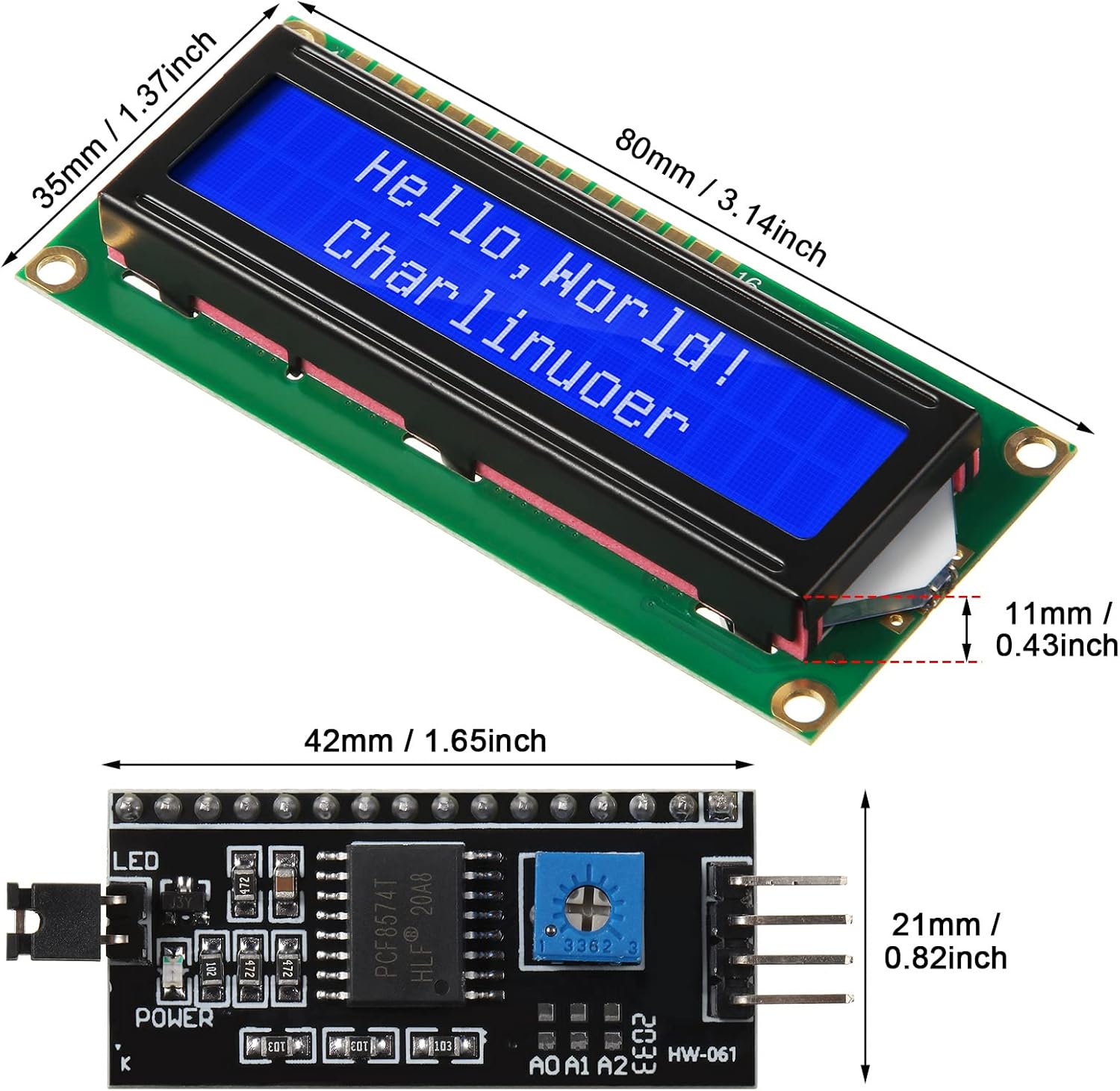 1세트 1602 LCD 20*4 블루 스크린 I2C I - I2C Lcd Display 리뷰 및 가격